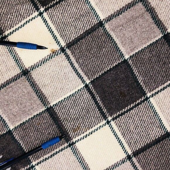 Vintage Pendleton Throw Wool Blanket Plaid With Fringes Brown  70"  X  53" - Picture 8 of 9